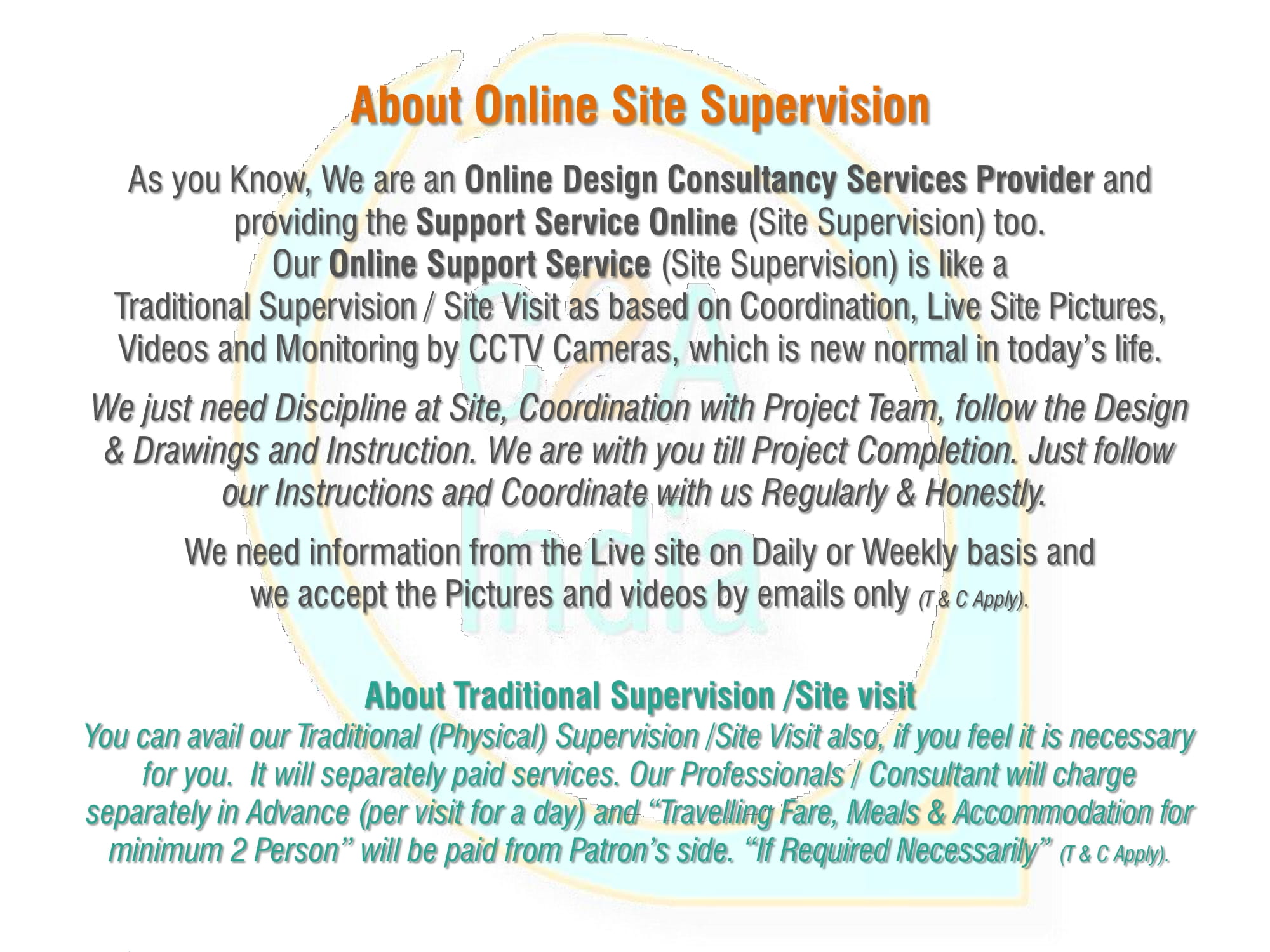 Online Site Supervision